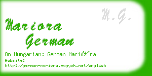 mariora german business card